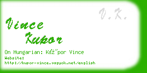 vince kupor business card